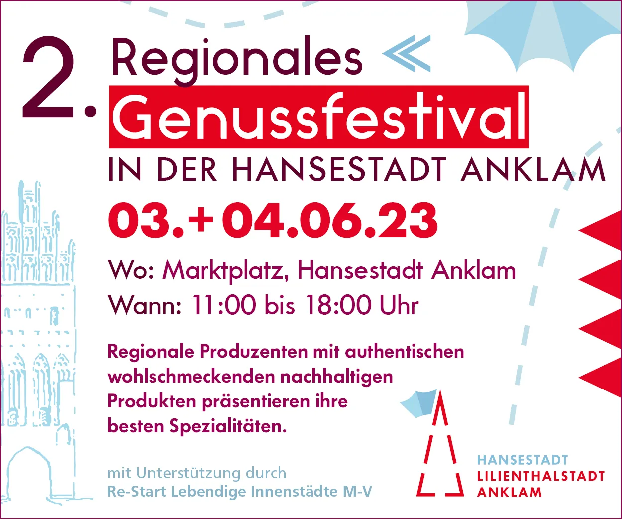 2. Genussfestival auf dem Marktplatz der Hansestadt Anklam